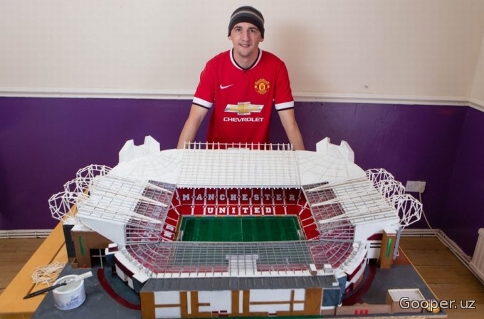 “MYu” ishqibozi gugurtdan “Old Trafford” nusxasini yaratdi