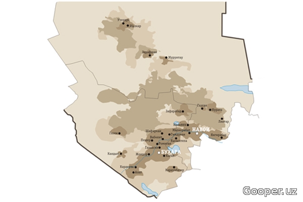 Карта навоийской области узбекистан